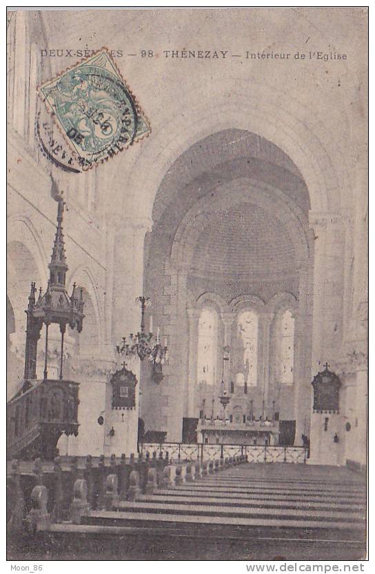 79 THENEZAY Interieur De L église  (deux Sèvres) - Thenezay