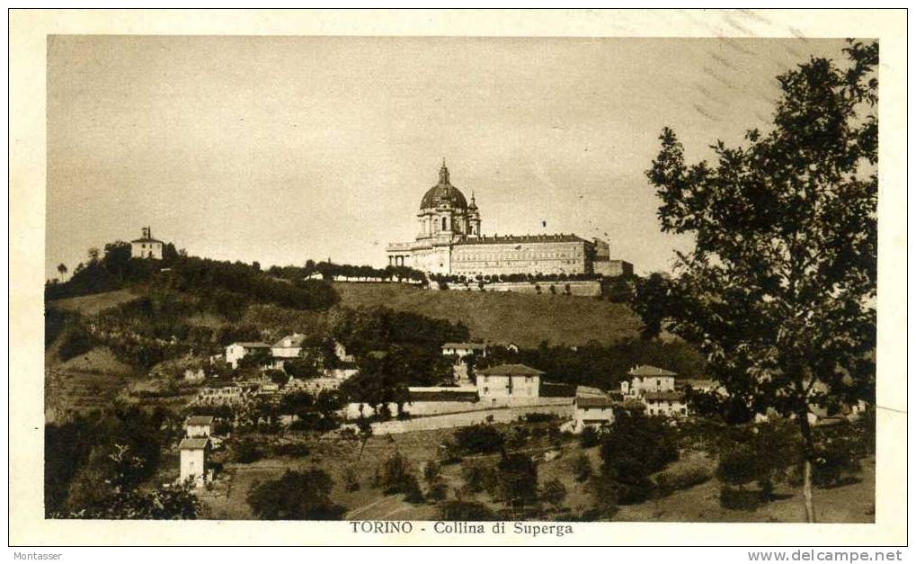 TORINO. Collina Di Superga. Vg. C/fr. Per TRIESTE Nel 1941. - Autres Monuments, édifices