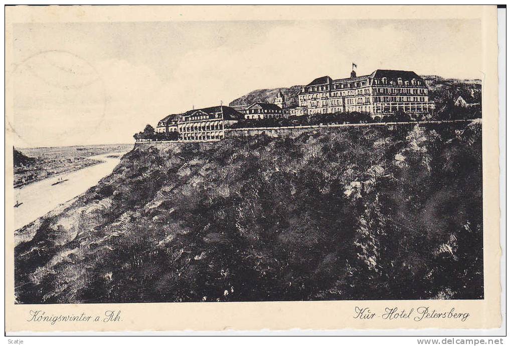 Köningswinter A. Rh.  -  Kür Hotel Petersberg  1917  -  Prachtige Kaart - Koenigswinter