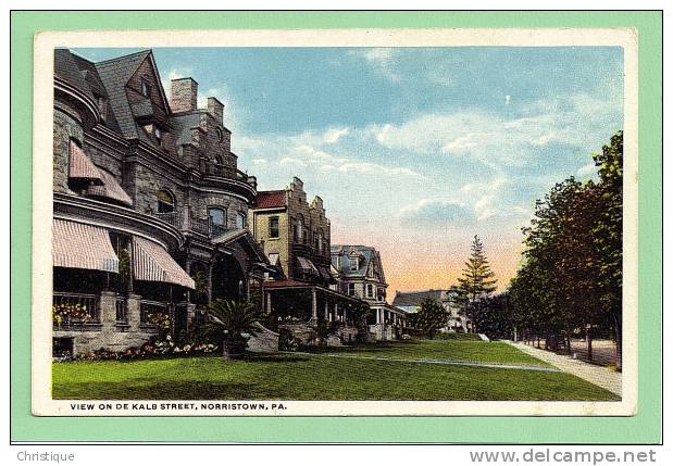 View Of De Kalb Street, Norristown, PA.  1910-20s - Lancaster