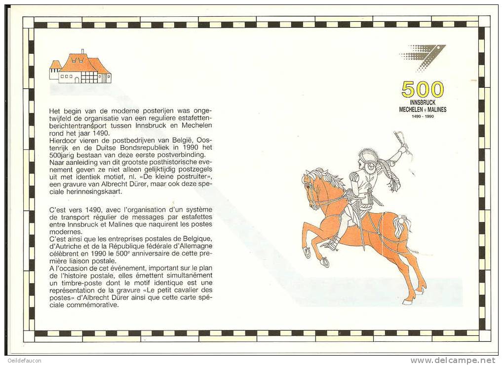 BELGIQUE - COB - Carte Souvenir  2350HK - Cote 12.50 € - Correo Postal