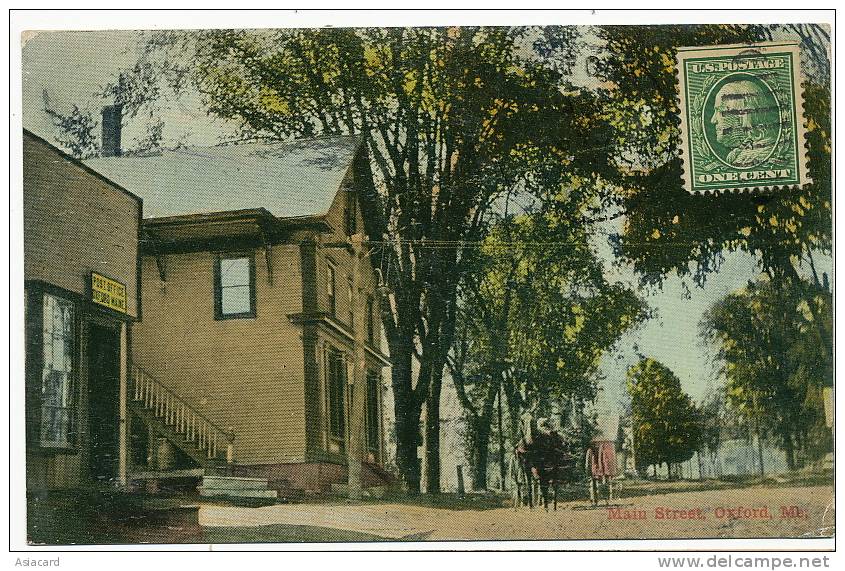 Maine Oxford Main Street Post Office P. Used To France  John L. Dyer  W.M. Prilay Editor Pittsfield - Autres & Non Classés
