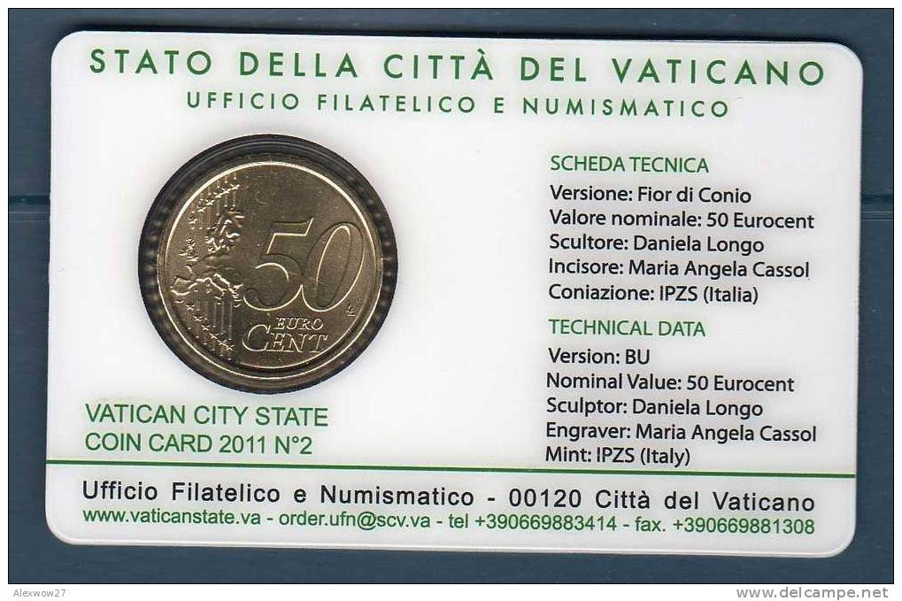 VATICANO / VATICAN CITY 2011 --COIN CARD N°2 ---FDC - Vatican