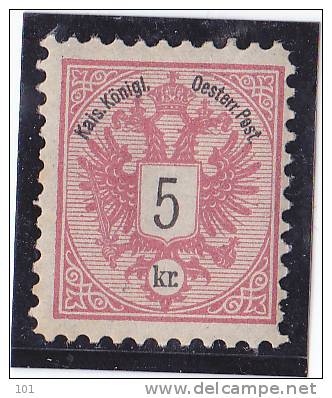 1883 5 KREUZER NR: 2 E LZ. 10,5 ** - Unused Stamps