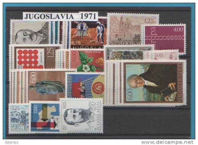 1971-YU   JUGOSLAVIJA JUGOSLAWIEN JUGOSLAVIA YEAR COMPLETE NEVER HINGED - Full Years
