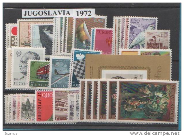 1972-YU   JUGOSLAVIJA JUGOSLAWIEN JUGOSLAVIA YEAR COMPLETE NEVER HINGED - Années Complètes