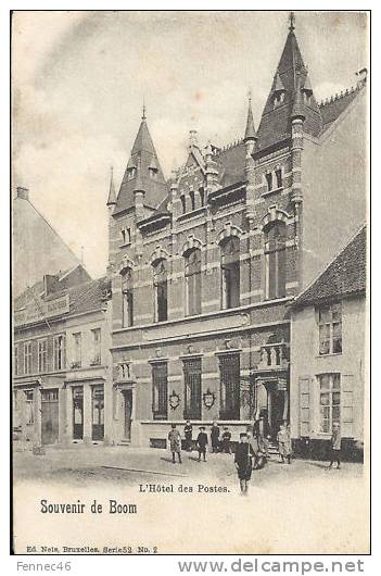 CPA- Souvenir De BOOM- L'Hôtel Des Postes- Animée(B152) - Boom