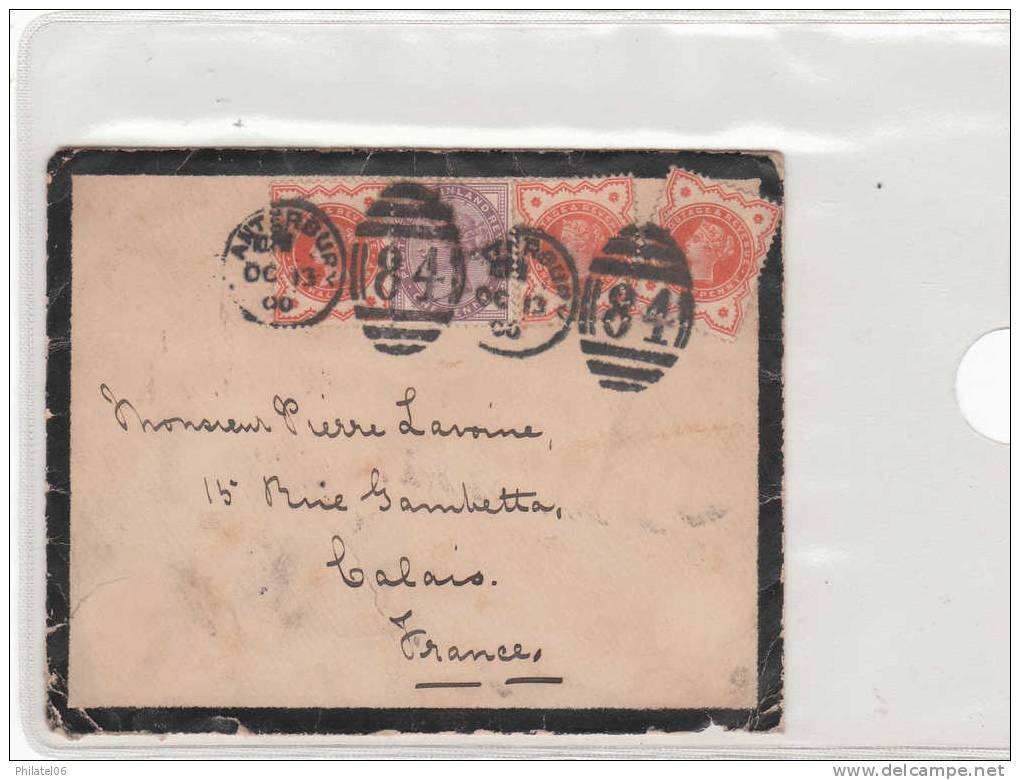 GRANDE-BRETAGNE  LETTRE  CACHET D'ARRIVEE 1900 - Cartas & Documentos