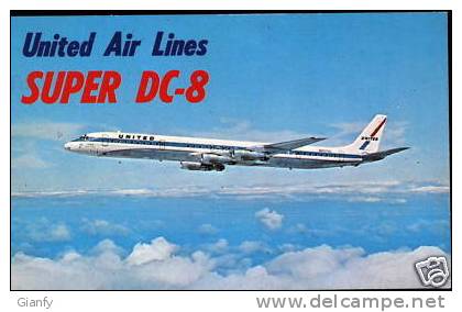 AVIAZIONE UNITED AIR LINES  SUPER DC 8  1970 - 1946-....: Ere Moderne