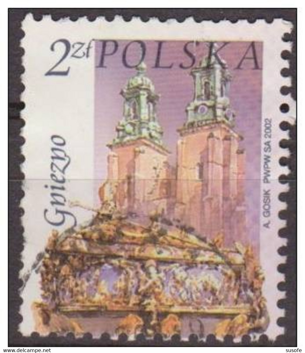 Polonia 2002 Scott 3623 Sello º Monumentos Ciudades Polacas Catedral San Adalberto Gniezno Michel 3955 Yvert 3720 Polska - Oblitérés