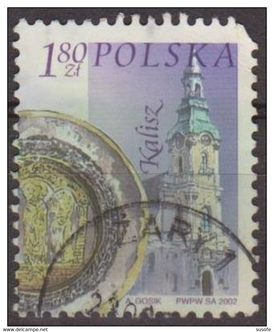 Polonia 2002 Scott 3643 Sello º Monumentos Ciudades Polacas Santuario San Jose Kalisz Michel 3980 Yvert 3745 Polska - Oblitérés