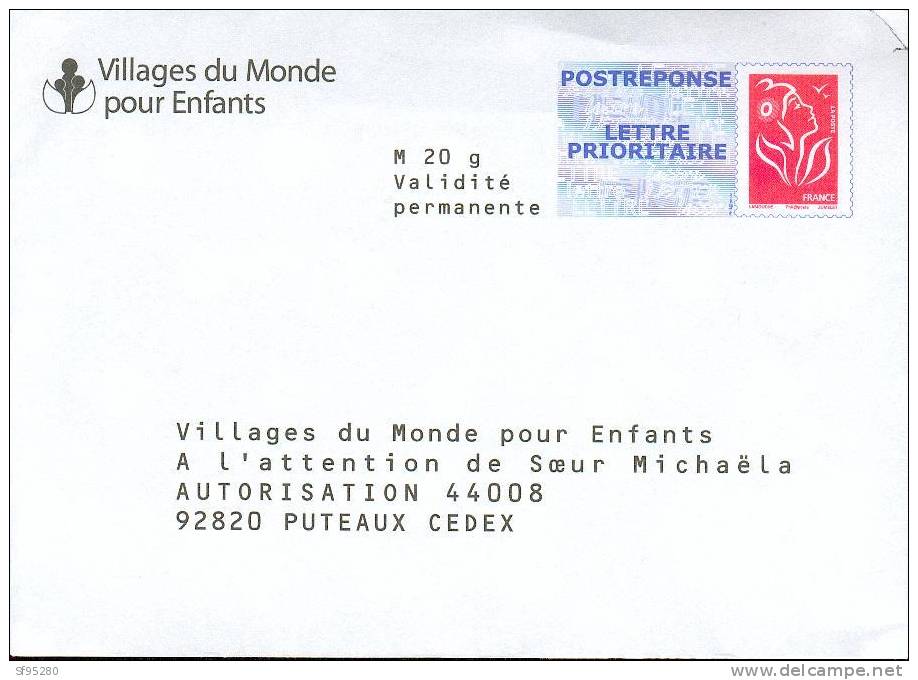 PAP REPONSE VILLAGE DU MONDE POUR ENFANTS N°07P439 - Prêts-à-poster: Réponse /Lamouche