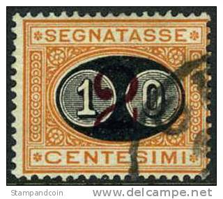 Italy J25 Used 10c On 2c Postage Due From 1890-91 - Taxe