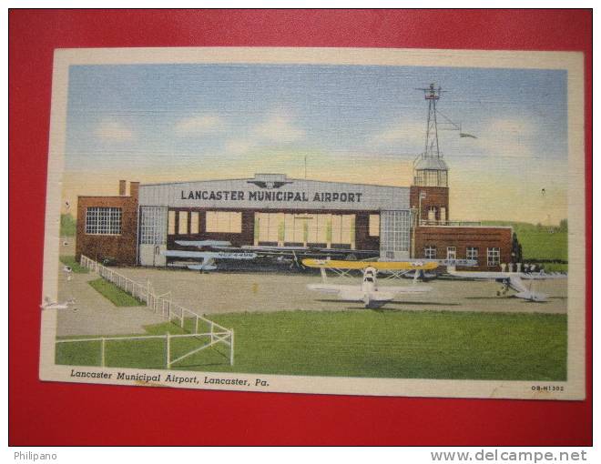 Airport-     Lancaster   Pa  Municpal Airport   Staple Marks    --===----ref 198 - Philadelphia