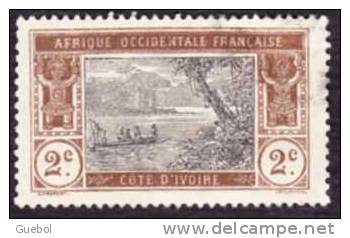 Cote D'Ivoire Obl. N°  42 Lagune Ebrié 2 Cts Brun Et Noir - Usati