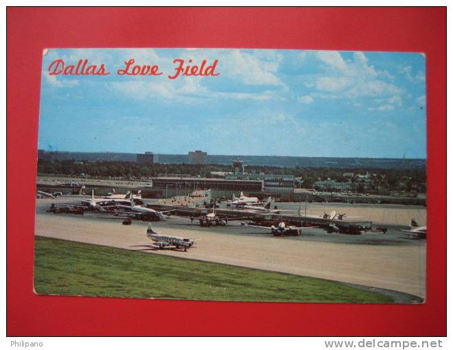 Airport-  Dallas TX-- Early Chrome    Love Field Airport --===----ref 198 - Dallas
