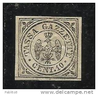 MODENA 1859 SEGNATASSE PER GIORNALI 10 C MH - Modena