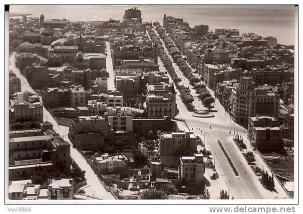 TARRAGONA: La Rambla Del Generalissimo Franco Desde El Aire - Tarragona