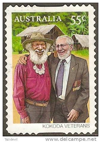 AUSTRALIA - DIECUT - USED 2010 55c Kokoda - Veterans - Used Stamps