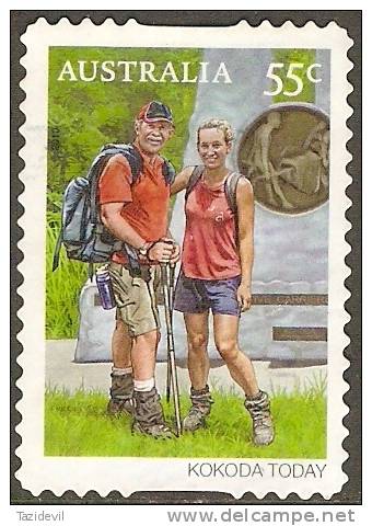 AUSTRALIA - DIECUT - USED 2010 55c Kokoda - Kokoda Today - Gebraucht