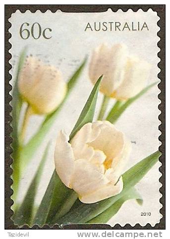 AUSTRALIA - DIECUT - USED 2010 60c Special Occasions - Tulips - Used Stamps