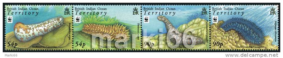 BIOT - 2009 - WWF - Sea Cucumbers - Mint Stamp Set - Britisches Territorium Im Indischen Ozean