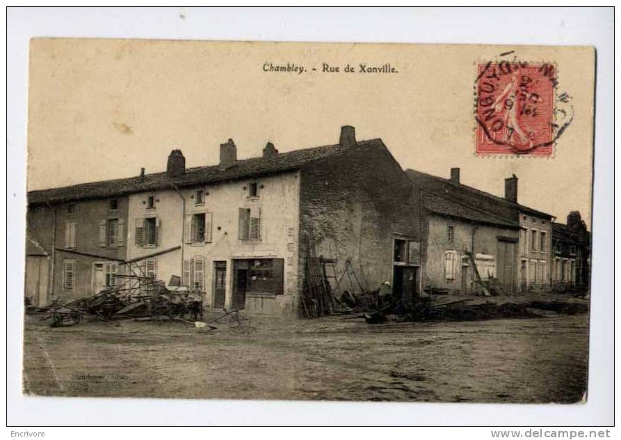 Cpa CHAMBLEY Rue De Xonville - Ed Dieudonné - Chambley Bussieres