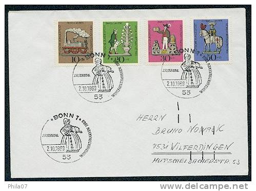 Germany - Stamps With Characters From Different Story´s, Complete Set Of Stamps. Letter Sent From Bonn To Wilferdingen - Autres & Non Classés