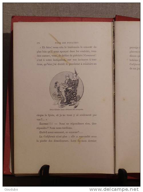 Audoin.M. Pour les Potaches, illustrations de Ginos, Librairie Delagrave 2ème édition.Lycée Montauban Prix 1902.