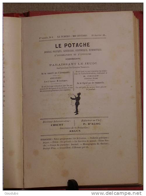 Audoin.M. Pour les Potaches, illustrations de Ginos, Librairie Delagrave 2ème édition.Lycée Montauban Prix 1902.