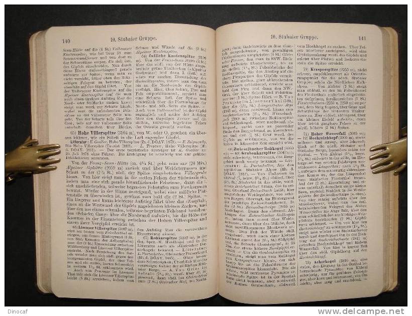 "Der Hochtourist In Den Ostalpen", Great Karte In Einbandtasche, 218 Seiten, Leipzig/Wien, 1894, Bayrische Und Nordtirol - Altri & Non Classificati