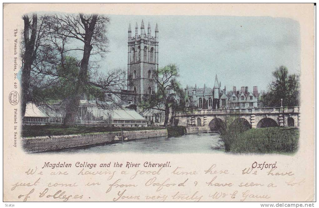 Oxford  ;  Magdalan College And The River Cherwell  /  1903 / Thame - Oxford