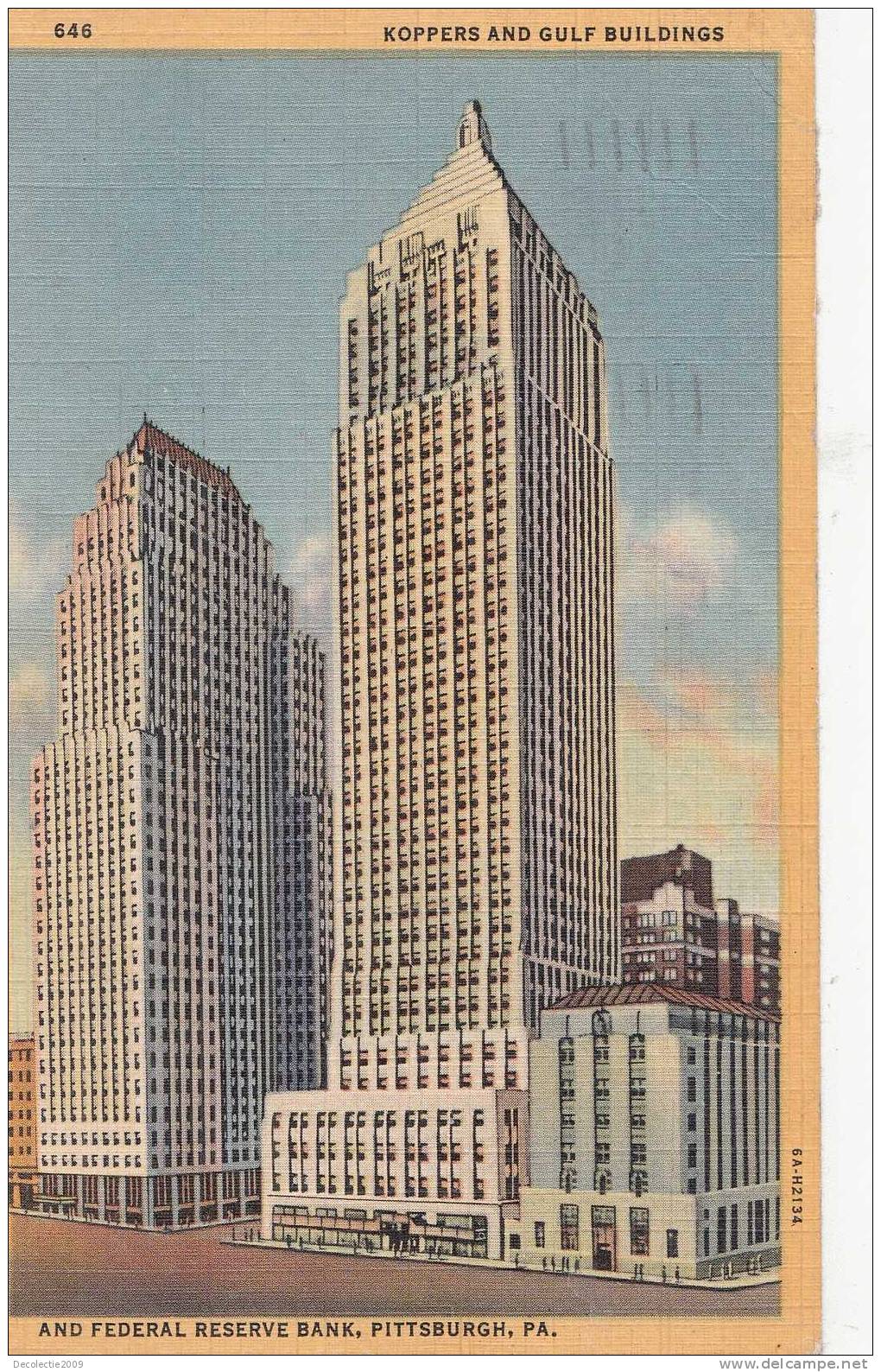 B23714 Koppers And Gulf Buildings Federal Bank Used Perfect Shape - Pittsburgh