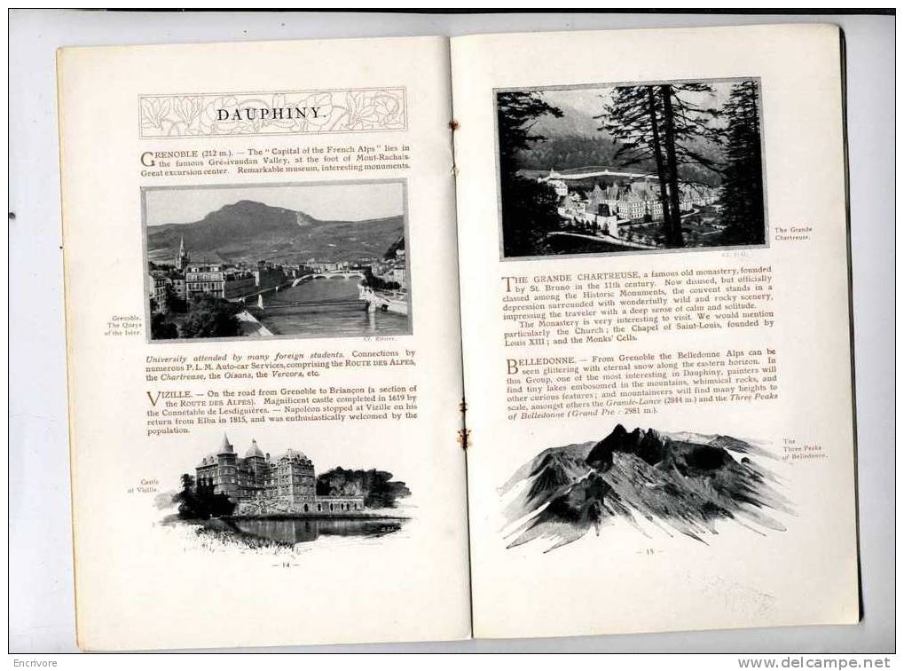 Chemin De Fer PLM France S Foremost Railway Train Paris Lyon Nivernais Auvergne Jura Savoy Dauphiné Vallée Rhone Riviera - Andere & Zonder Classificatie