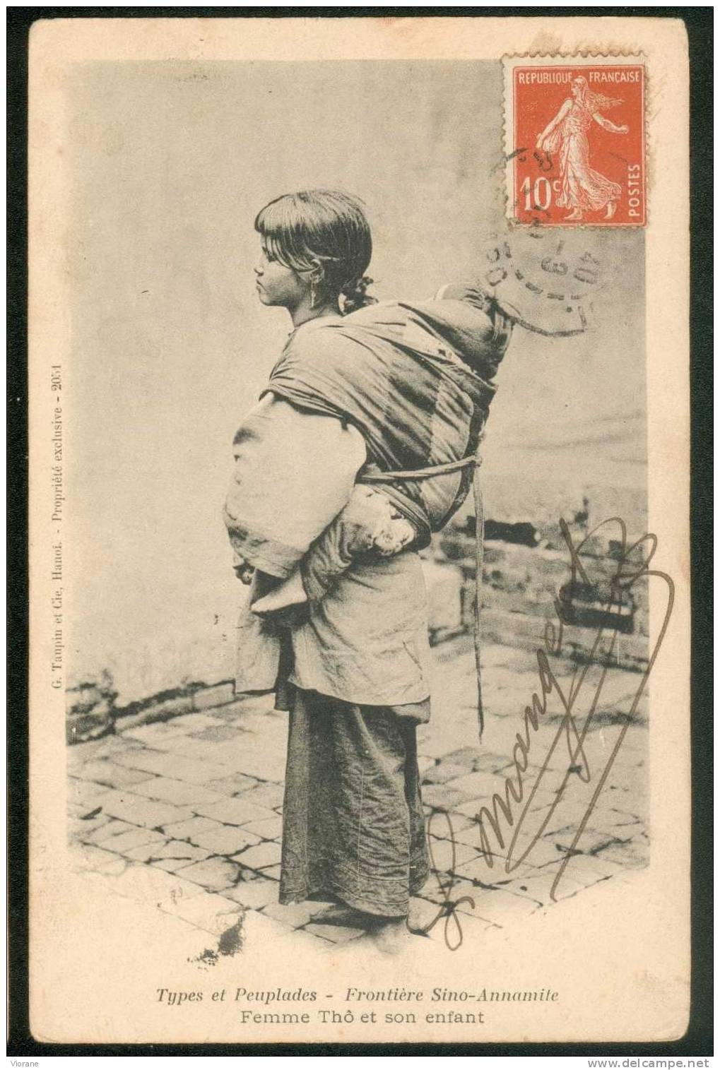 Frontière Sino-Annamite - Femme Thô Et Son Enfant. - Vietnam