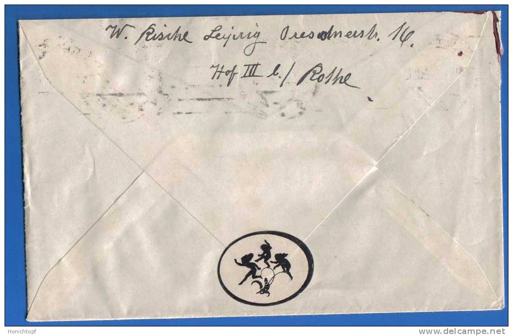 Deutschland; DR MiNr. 340, Brief V. Leipzig N. Graupa, Neugraupa Pirna; 13.05.1924 - Briefe U. Dokumente