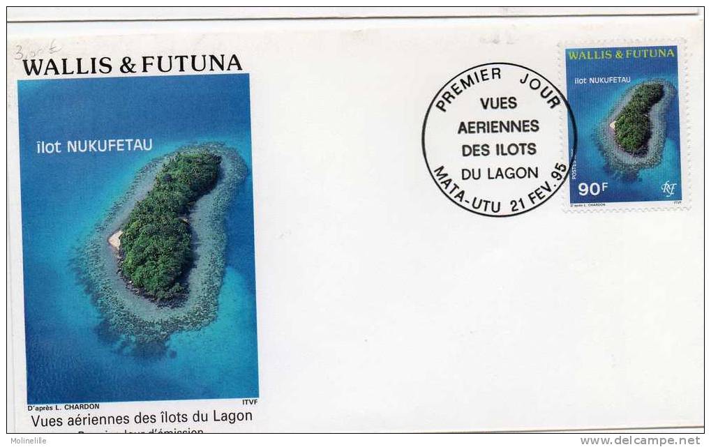 WALLIS ET FUTUNA - N° 473 /475 Sur FDC  : VUE AERIENNE DES ILOTS - FDC