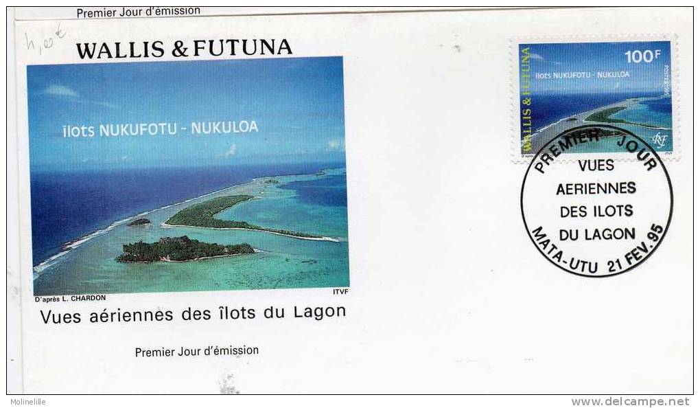 WALLIS ET FUTUNA - N° 473 /475 Sur FDC  : VUE AERIENNE DES ILOTS - FDC