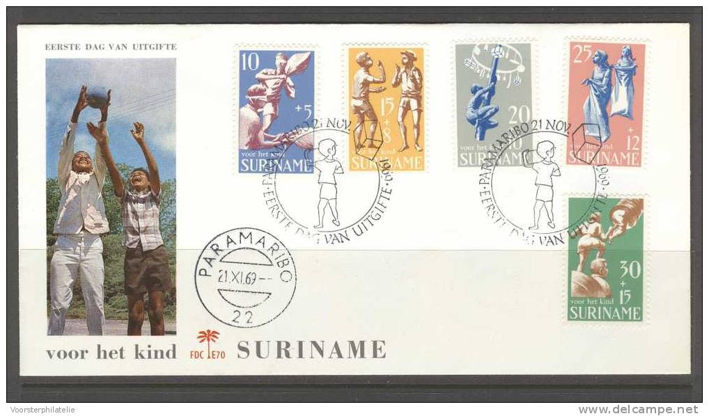 SURINAME 1969 FDC E70  BLANCO VERY FINE - Suriname ... - 1975