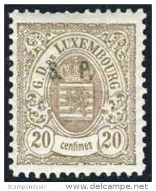 Luxembourg O49 Mint Hinged 20c Official From 1881 - Oficiales