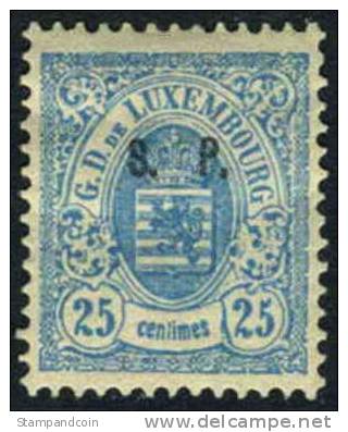 Luxembourg O50 XF Mint Hinged 25c Official From 1881 - Dienstmarken