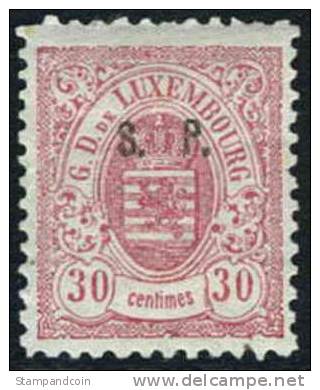 Luxembourg O51 XF Mint Hinged 30c Official From 1881 - Servizio