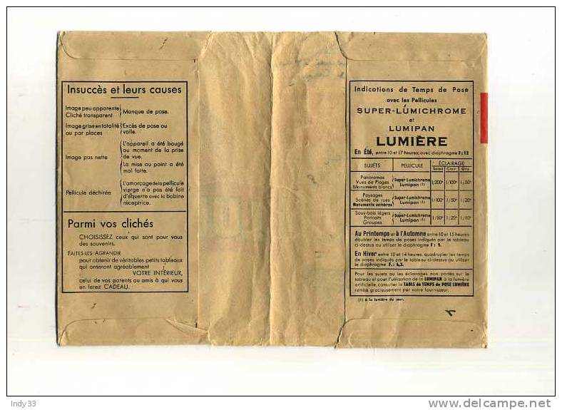- POCHETTE PHOTO LUMIERE . ANNOTEE - Supplies And Equipment