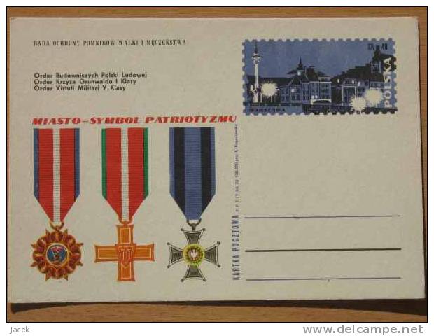 Polish Orders And Decorations   Poland  Stamped Stationery - Cartes Maximum