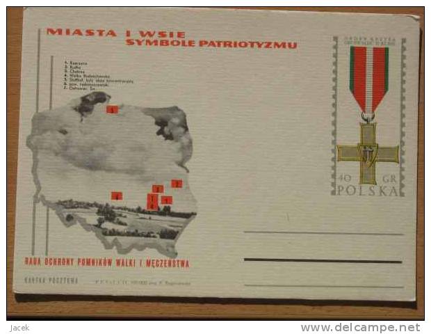 Polish Orders And Decorations   Poland  Stamped Stationery - Cartoline Maximum
