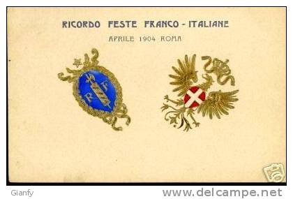 ROMA FESTE FRANCO ITALIANE 1904 IN RILIEVO - Manifestations