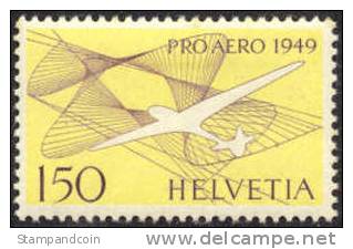 Switzerland C45 XF Mint Hinged Airmail From 1949 - Neufs