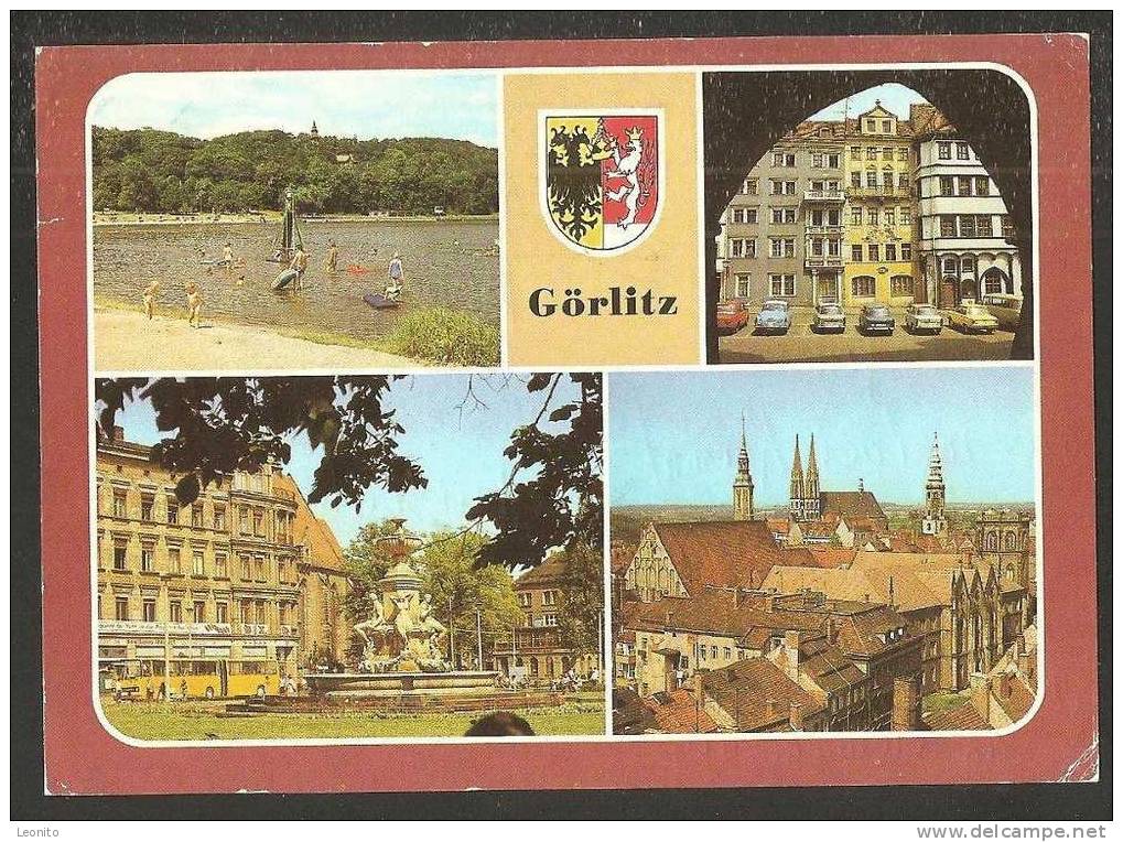 Görlitz 4-Bilder-Karte Mit Wappen 1988 - Goerlitz