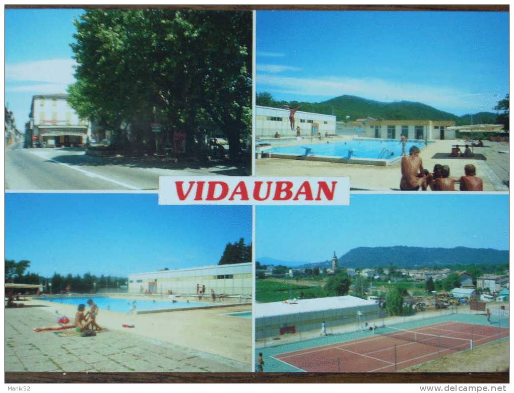 83 - VIDAUBAN - Nationale 7 - La Piscine - Le Tennis. (Multivues) - Vidauban