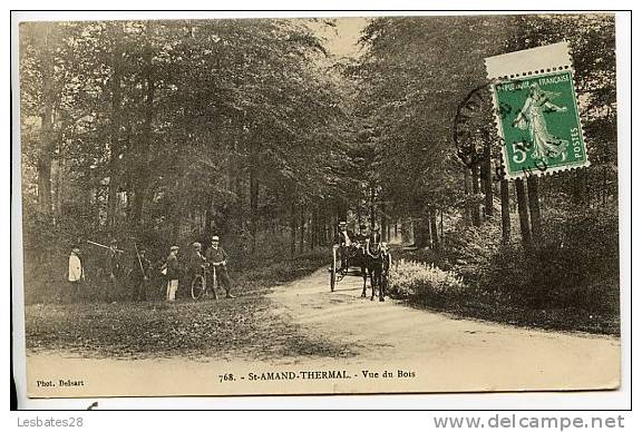 CPA  59.-ST-AMand-Thermal.-Vue Du Bois.-personnages- Scènes & Types.-Ma-sa 2011-354 - Saint Amand Les Eaux